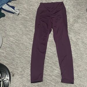 shein purple leggings with pockets size SMALL